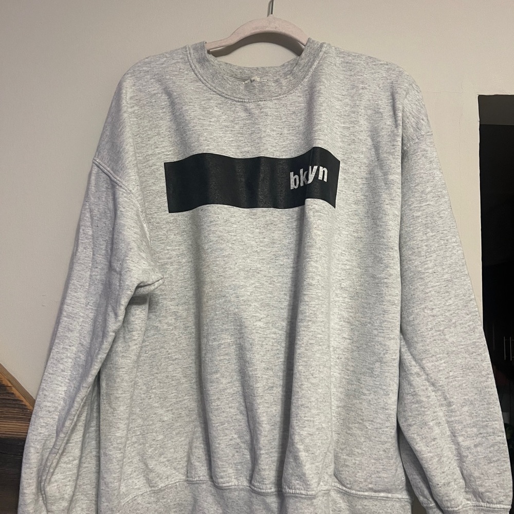 BKLYN Graphic Crewneck Sweatshirt - Light Grey